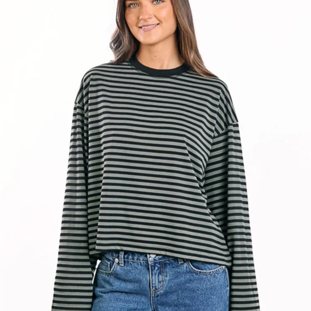 Lioness Bloom Longsleeve In Forest Stripe